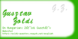 gusztav zoldi business card